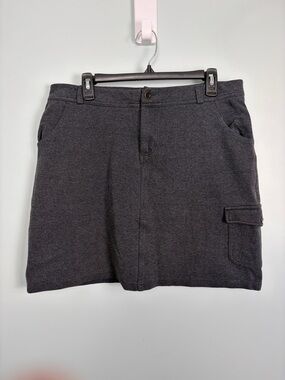 Duluth Trading Co Charcoal Women’s Size 10 Cargo Skort Casual Outdoor Stretch